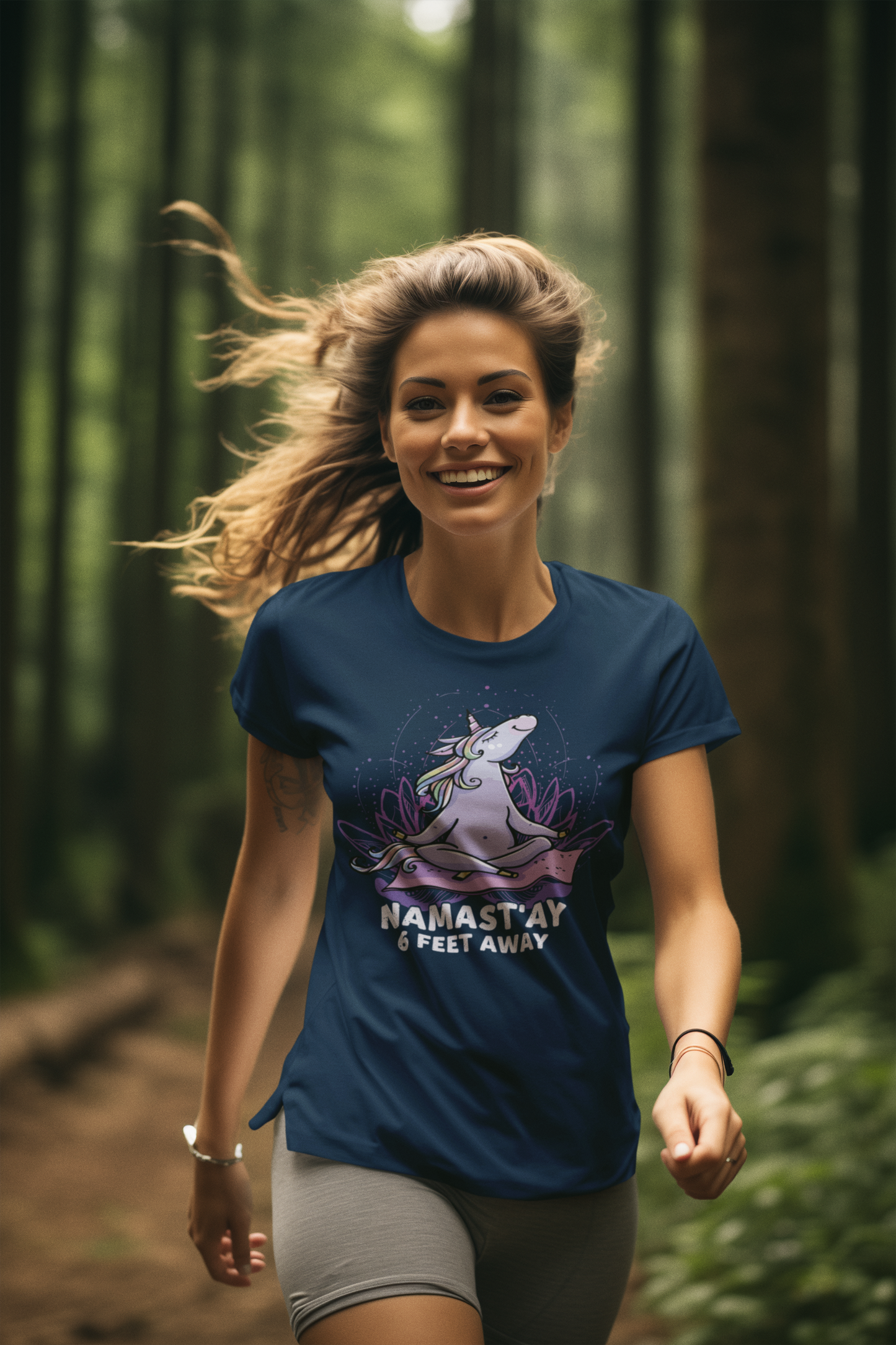 Yoga Einhorn NAMAST`AY 6 Feet away Creator T-Shirt SK