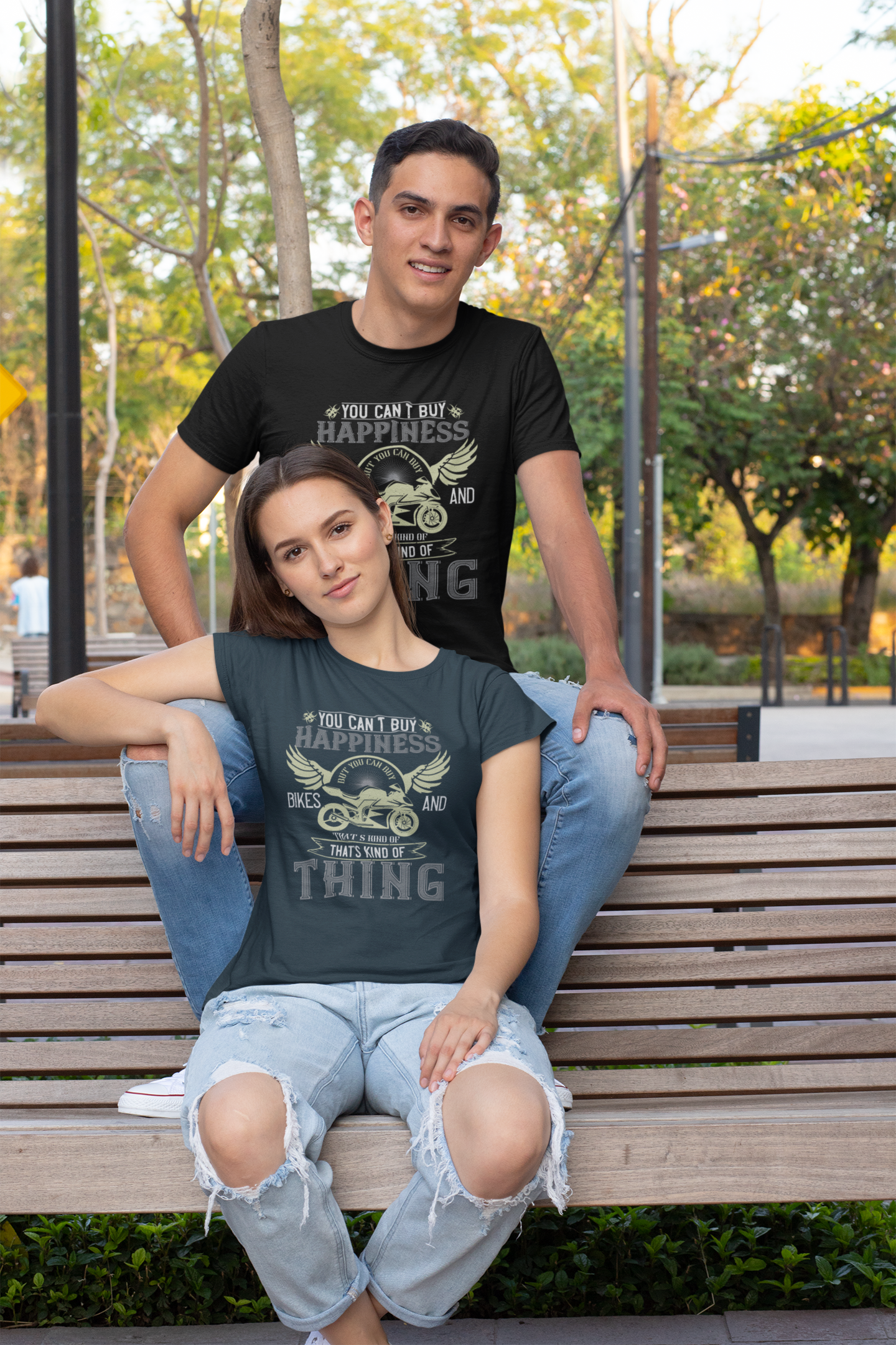 You Can't Buy Happiness Front - Unisex Adult Organic Cotton Short Sleeve Shirt Creator T-Shirt 2.0 ST/St SK
