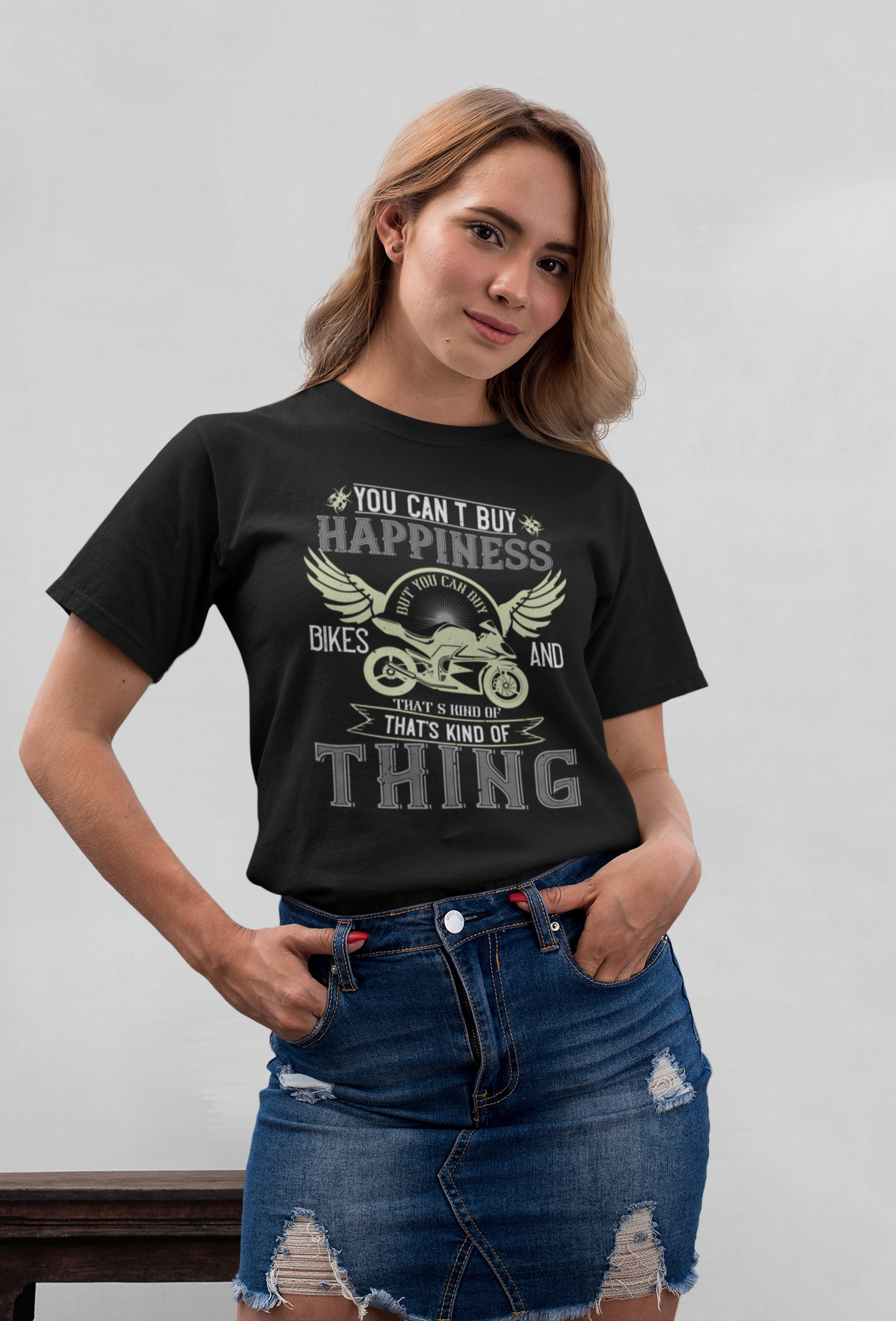 You Can't Buy Happiness Front - Unisex Adult Organic Cotton Short Sleeve Shirt Creator T-Shirt 2.0 ST/St SK