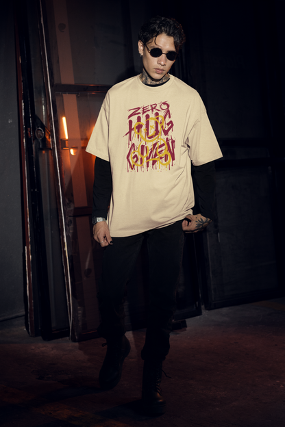 ZERO HUG GIVEN Streetwear Frontprint - Freestyler Bio Oversized T-Shirt Erwachsenen SH