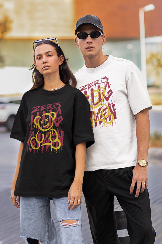 ZERO HUG GIVEN Streetwear Frontprint - Freestyler Bio Oversized T-Shirt Erwachsenen SH