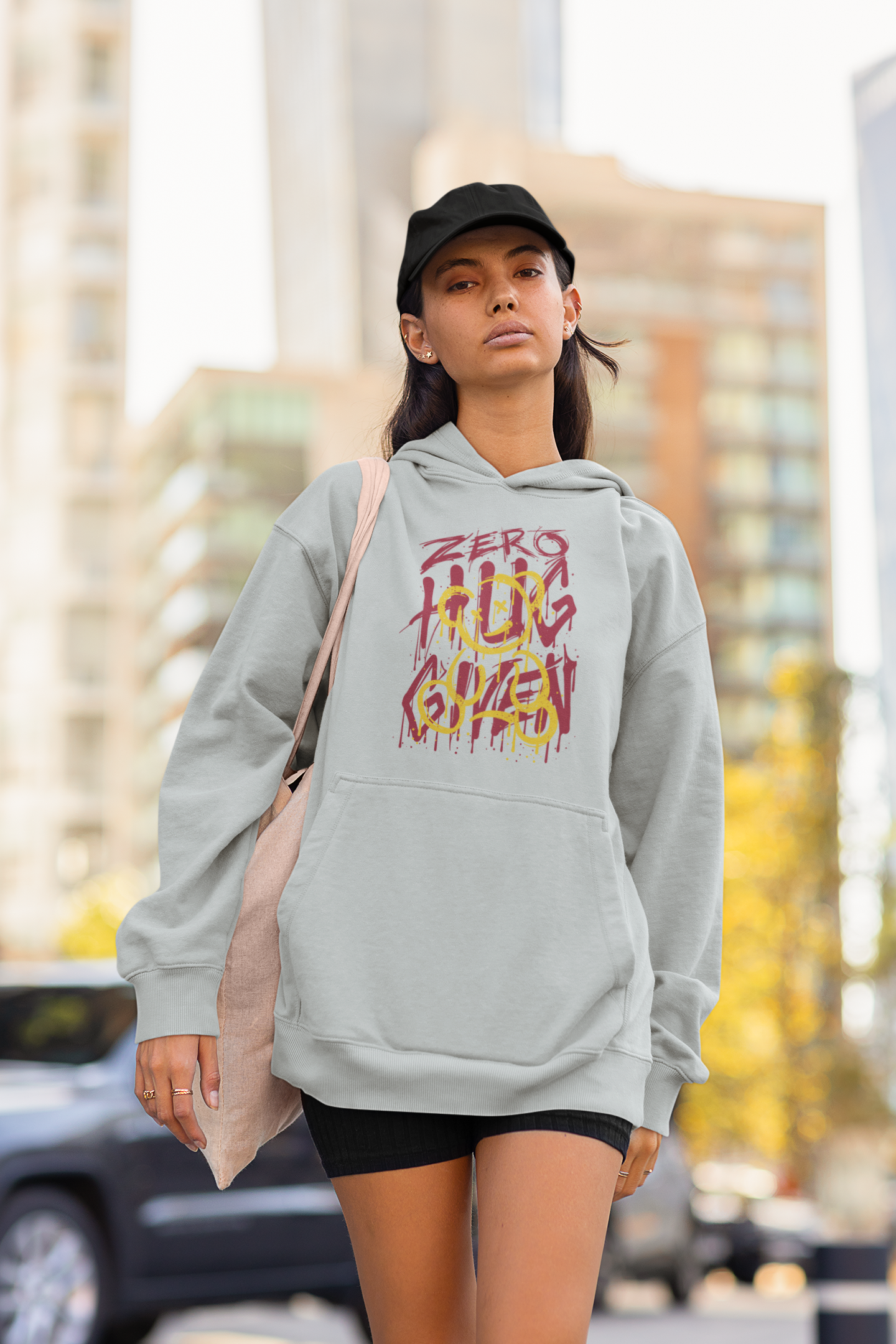 ZERO HUG GIVEN Streetwear Frontside - Slammer Bio Oversized Unisex Adult Hoodie SH