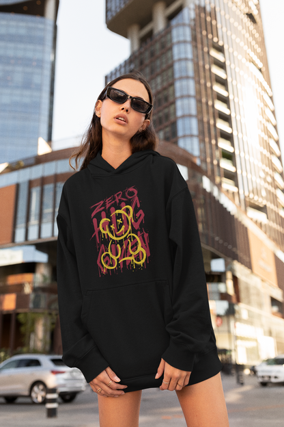 ZERO HUG GIVEN Streetwear Frontside - Slammer Bio Oversized Unisex Adult Hoodie SH