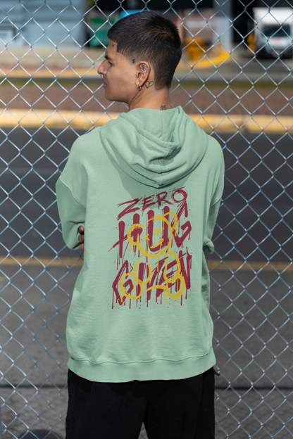 ZERO HUG GIVEN Streetwear Backside - Slammer Bio Oversized Unisex Hoodie Erwachsenen SH