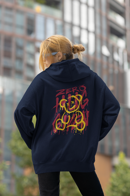 ZERO HUG GIVEN Streetwear Backside - Slammer Bio Oversized Unisex Hoodie Erwachsenen SH