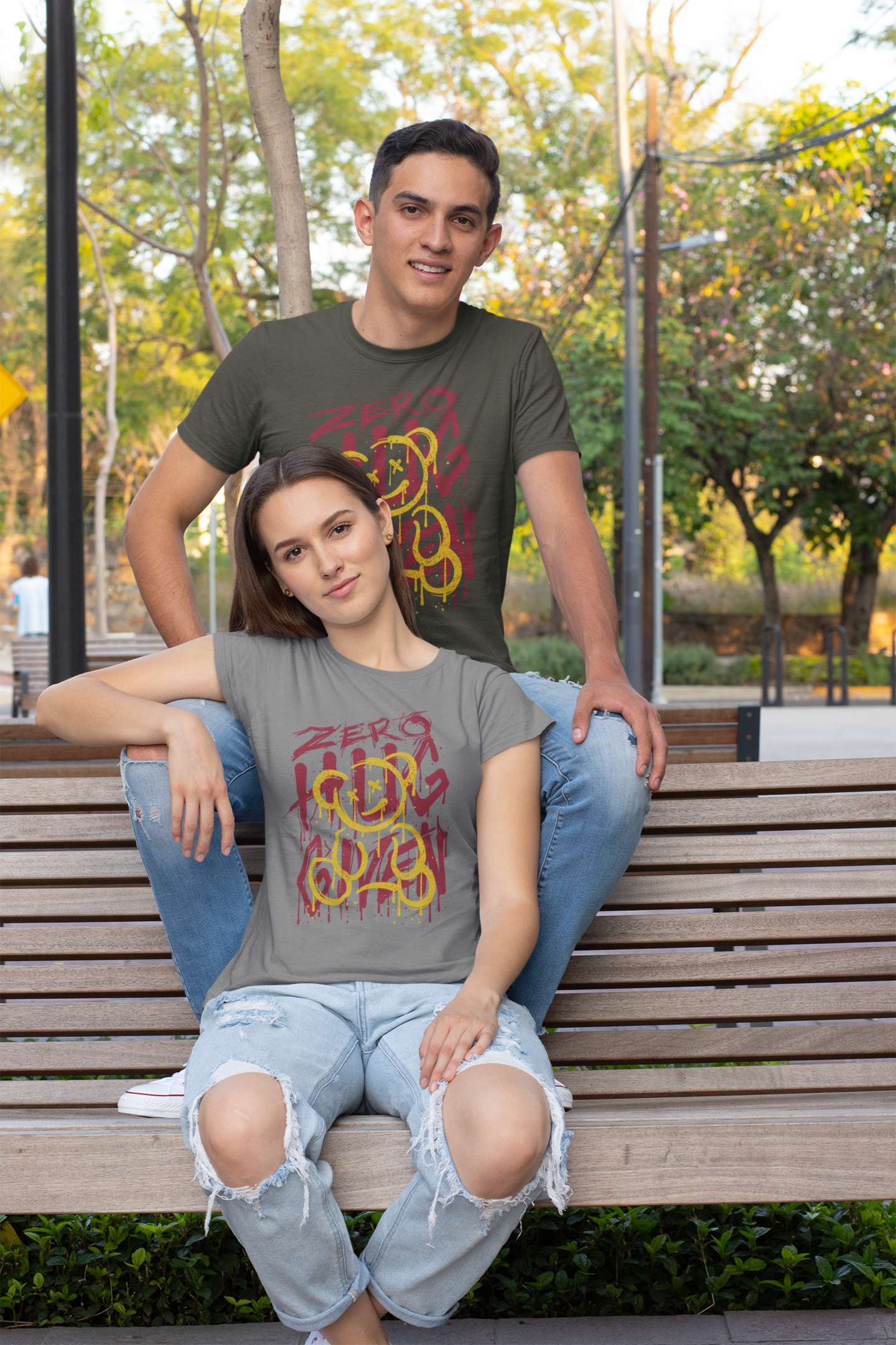 ZERO HUG GIVEN Streetwear Front - Creator Unisex T-Shirt Erwachsenen SH
