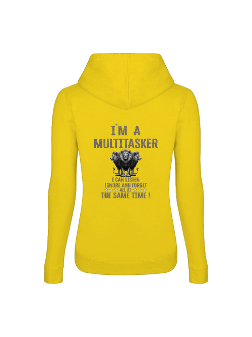 Girlie College Hoodie I`m a Multitasker 3 Löwen