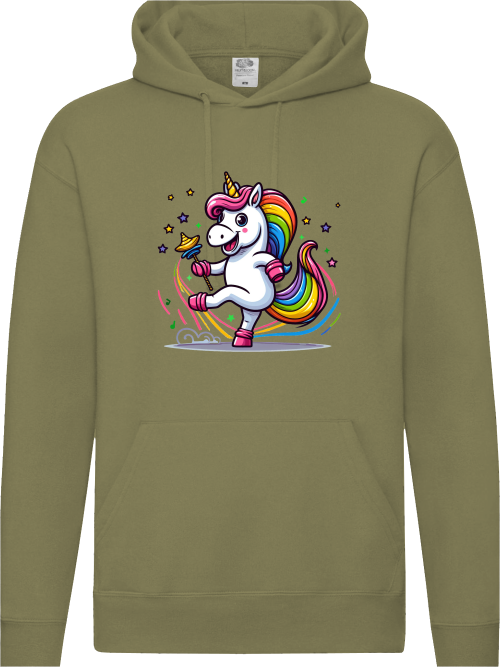 Premium hoodie unicorn dances