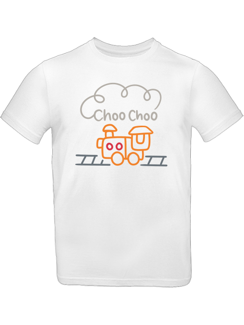 Cartoon Choo Choo Locomotive T-Shirt Kids