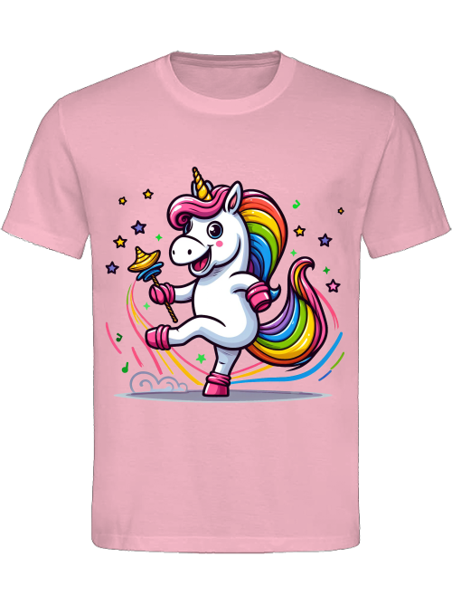 Heavy Cotton T-Shirt Unicorn Dancing