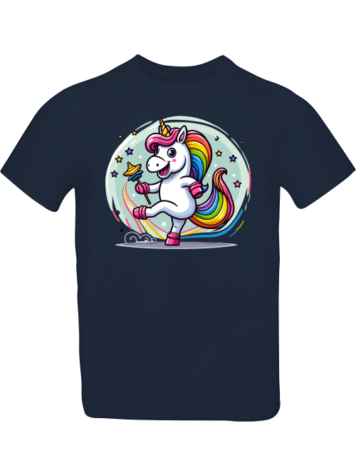 Einhorn tanzt mit Blase T-Shirt Kids SK