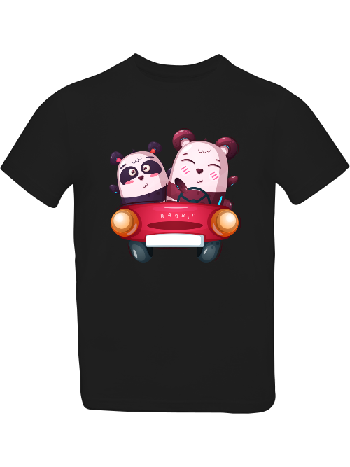 Cartoon Koala Duett im Auto T-Shirt Kids SK