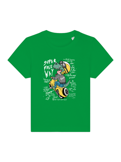 Cartoon Dinospeed on Scooter - Baby Creator T-Shirt