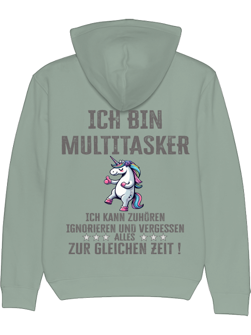 Cruiser Hoodie I am a multitasker unicorn thumbs up