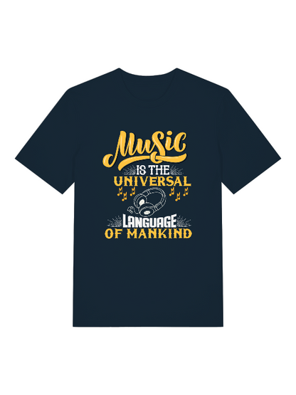 Music is the universal Language Front - Unisex Erwachsenen Bio Creator T-Shirt SH