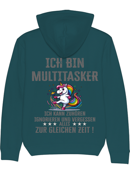 Sudadera con capucha Cruiser Soy multitarea Unicornio Sonajero Danza Colorido