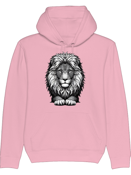 Cruiser hoodie mandala lion head in gray