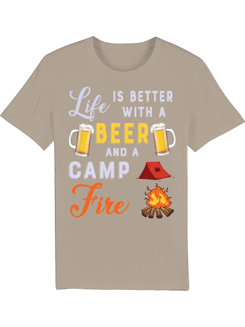 Live is mejor con Beer and camp Creator Camiseta