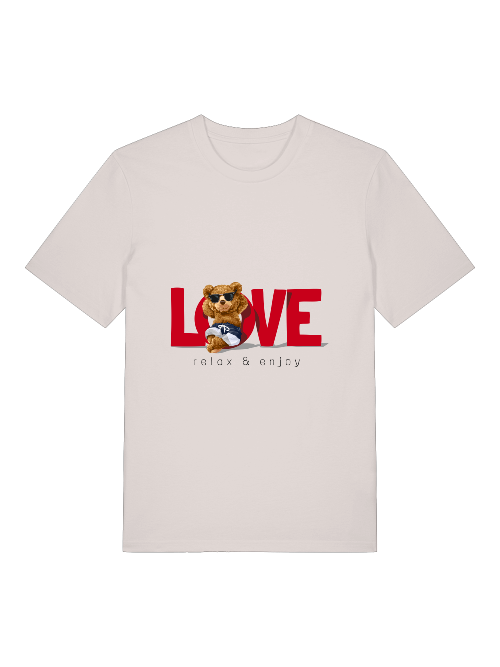Love Teddy Relax and Enjoy Front - Unisex Erwachsenen Bio Creator T-Shirt SH