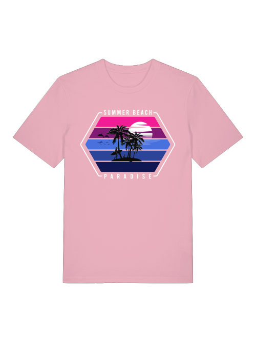 Retro Surfer Sunset Front - Unisex Erwachsenen Bio Baumwolle Kurzarm Shirt Creator T-Shirt 2.0 ST/ST SH
