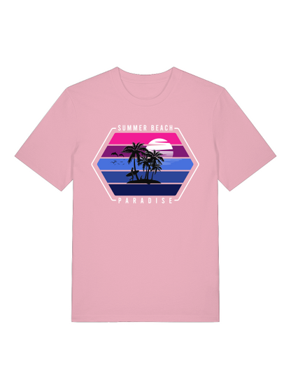 Retro Surfer Sunset Front - Unisex Erwachsenen Bio Baumwolle Kurzarm Shirt Creator T-Shirt 2.0 ST/ST SH