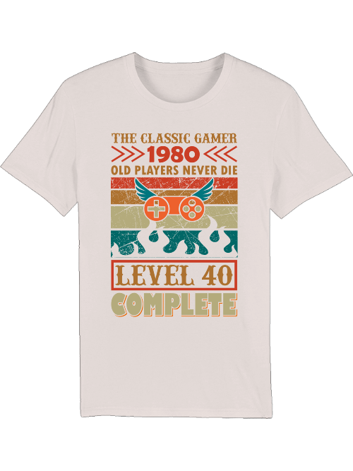 Camiseta The Classic Gamer 1980 Nivel 40 Creator