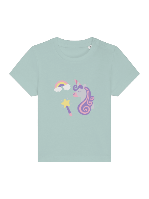 Einhorn Regenbogen und Zauberstab Baby Creator T-Shirt SK