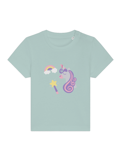 Einhorn Regenbogen und Zauberstab Baby Creator T-Shirt SK
