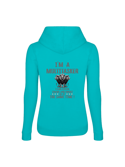 Girlie College Hoodie I`m a Multitasker 3 Löwen