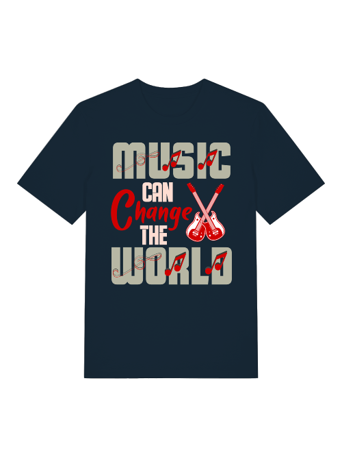 Music can Change the WORLD - Unisex Erwachsenen Bio Creator T-Shirt SH