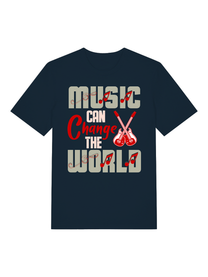 Music can Change the WORLD - Unisex Erwachsenen Bio Creator T-Shirt SH