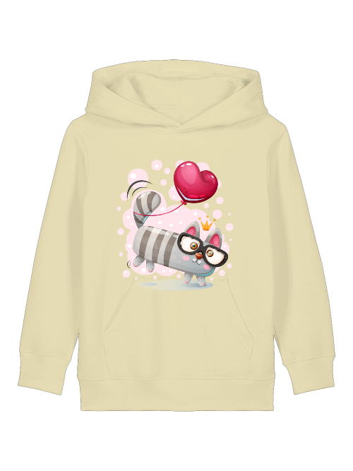 Cartoon Mini Katze mit Herzluftballon - Mini Cruiser Hoodie 2.0 SK