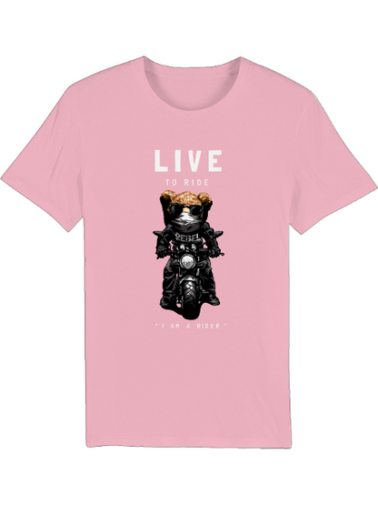 Biker Teddy Live to Ride - Creator T-Shirt SK