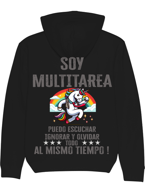 Cruiser hoodie Soy Multitarea unicorn with tie