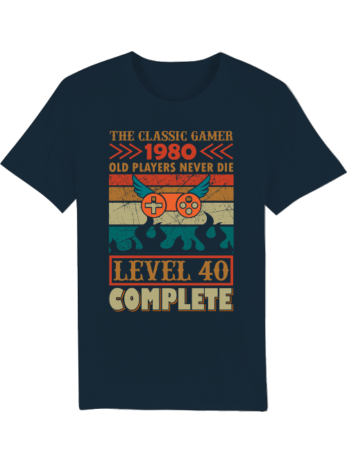 Camiseta The Classic Gamer 1980 Nivel 40 Creator