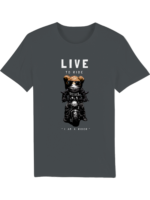 Biker Teddy Live to Ride Creator Camiseta