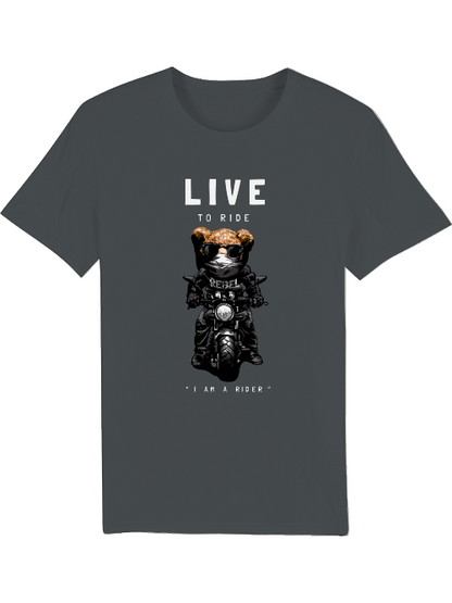 Biker Teddy Live to Ride - Creator T-Shirt SK