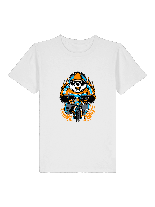 Cartoon Panda Biker - Mini Creator 2.0 Kids T-Shirt SK