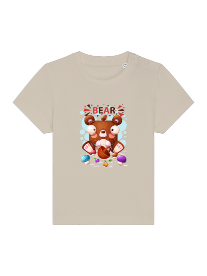 Cartoon Mini Bear with Mushrooms - Baby Creator T-Shirt