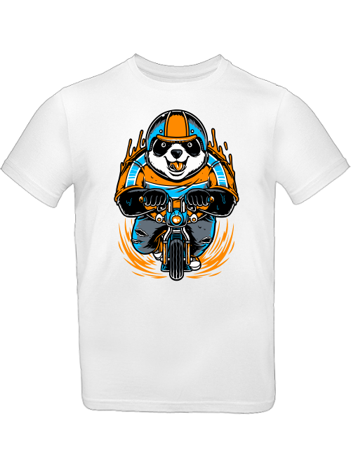 Cartoon Panda Biker T-Shirt Kids SK