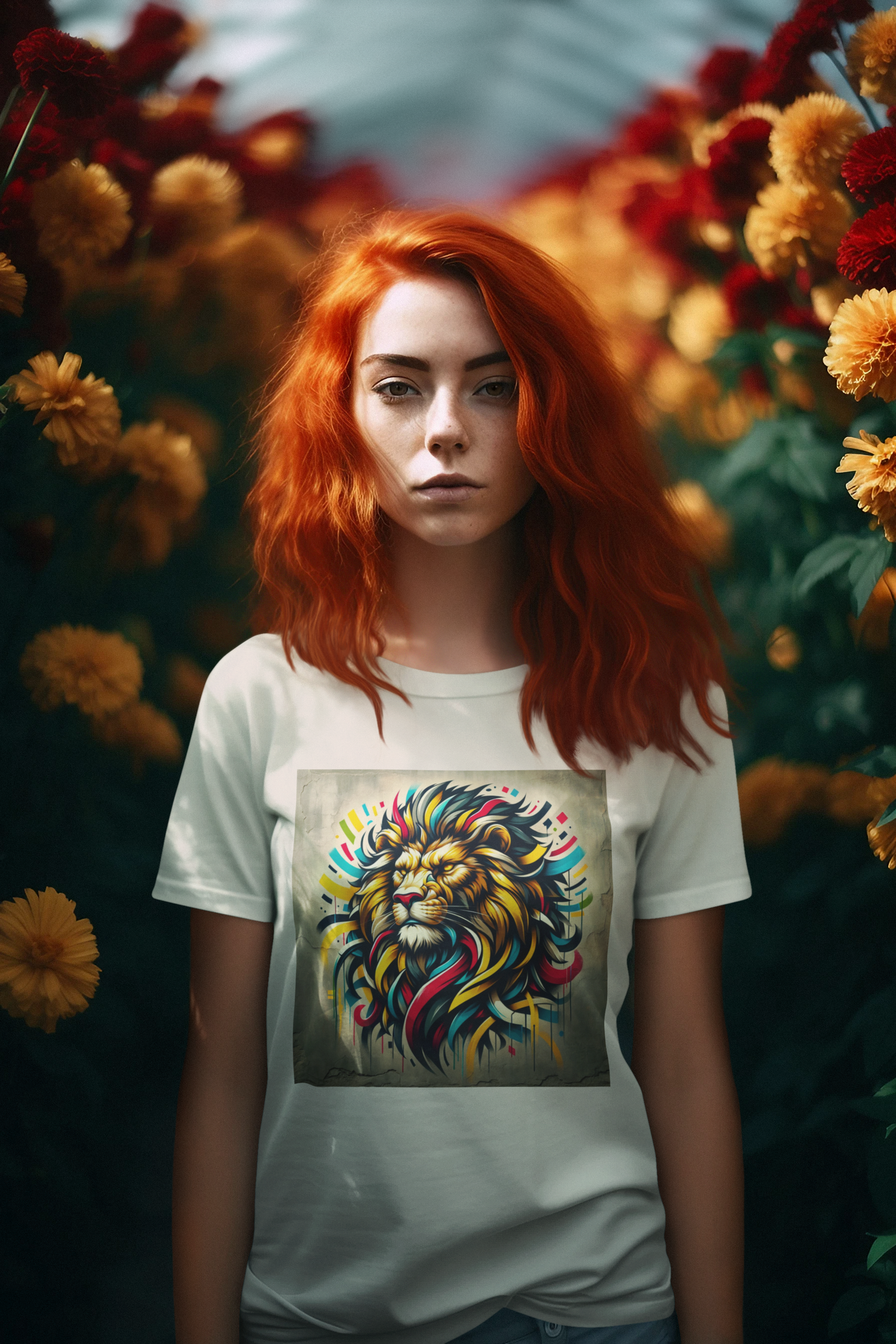 Creator T-Shirt Lion Art Style square two