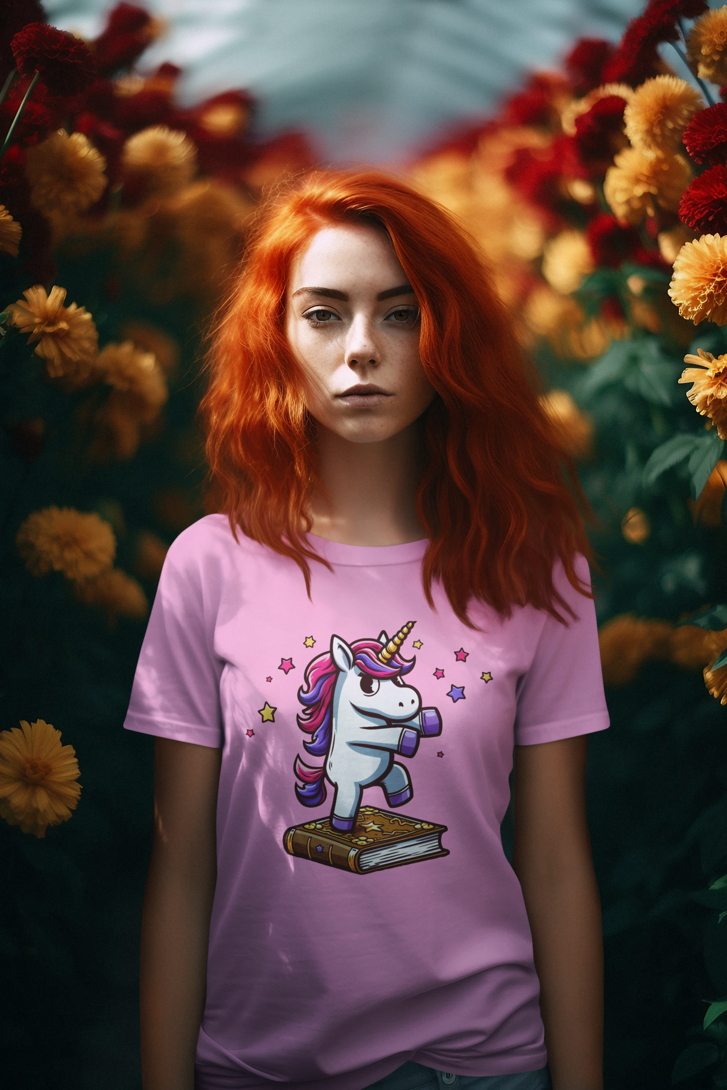 Creator T-Shirt Unicorn dances on book