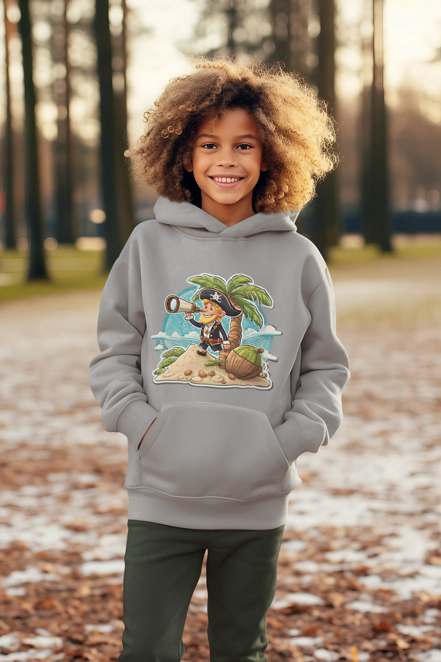 Sudadera con capucha premium para niños Pirata