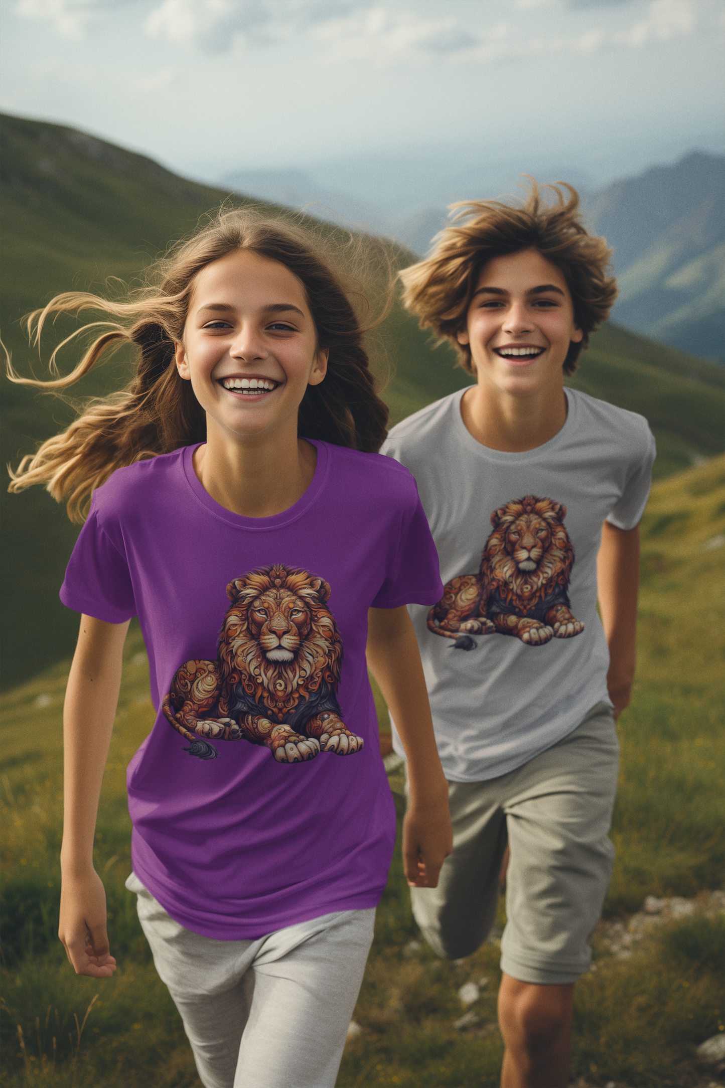 T-Shirt Kids Mandala Lion