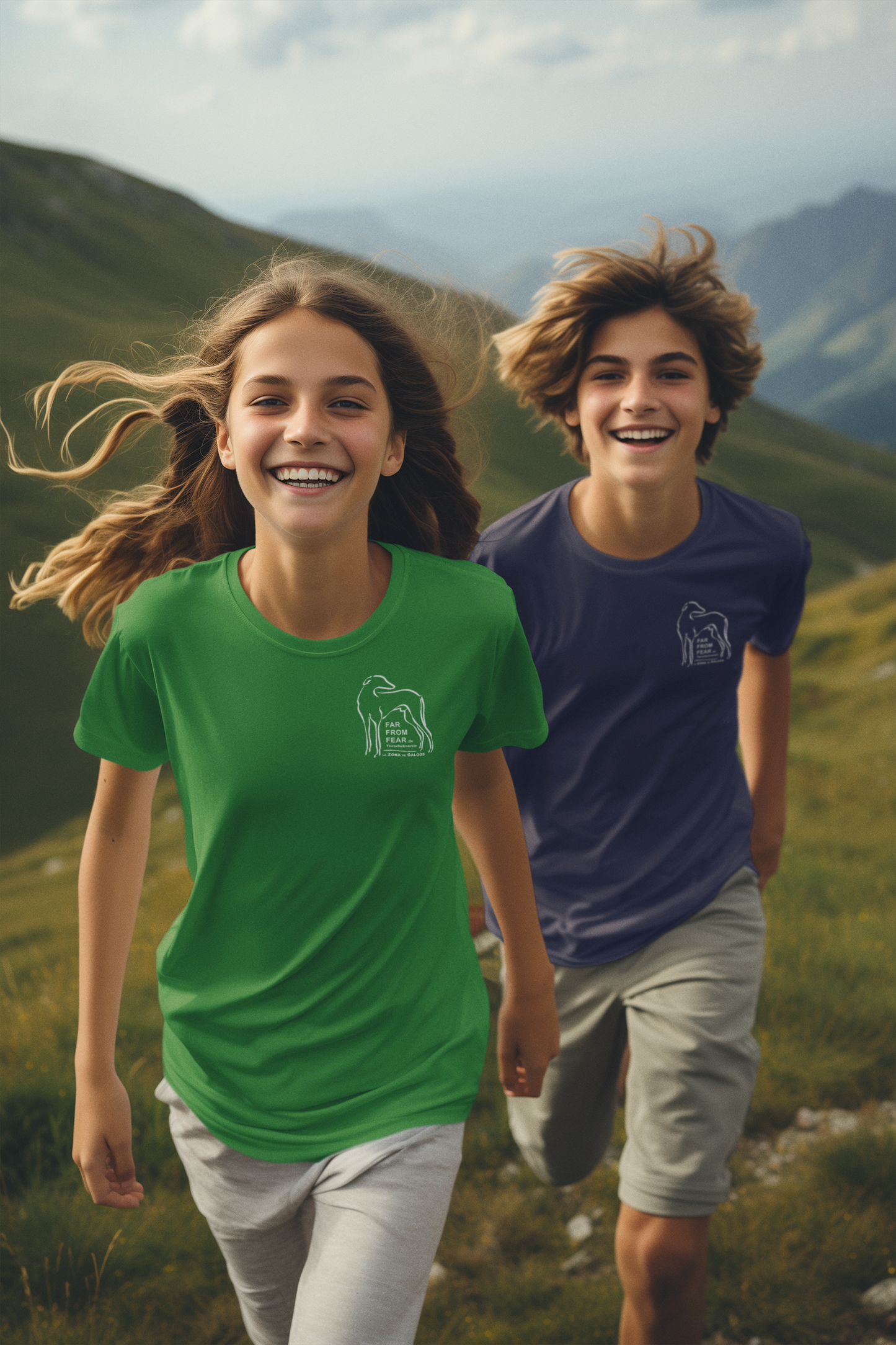 Unisex Kinder Premium organic T-Shirt DTF Druck - FARFROMFEAR Tierschutz Einseitiger Druck V1