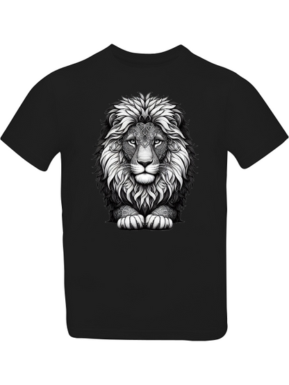 Mandala Löwenkopf in grau T-Shirt Kids SK