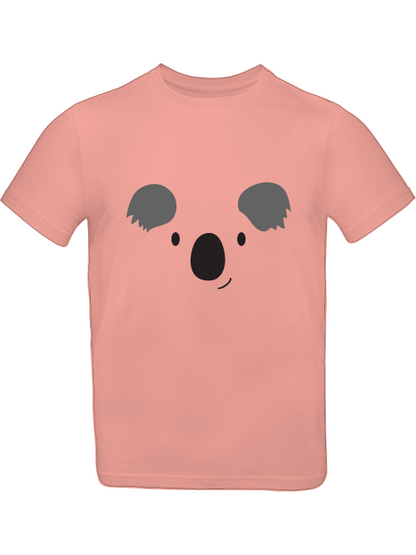 Camiseta infantil con estampado de cara de koala de dibujos animados SK