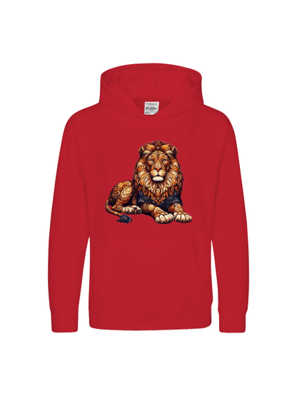 Sudadera con capucha premium para niños Sweet Mandala Lion