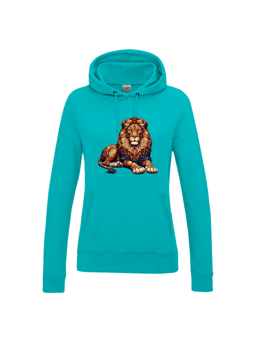 Girlie College Hoodie Mandala Löwe