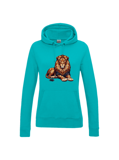 Girlie College Hoodie Mandala Lion